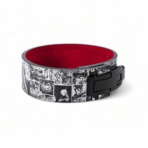 Men's Weight Lifting <b>Belt</b> Adjustable Breathable Waist Support Buckle Closure Strength Training Gym <b>Belt</b> Comic Print <b>Red</b> Interior - Product Image 6
