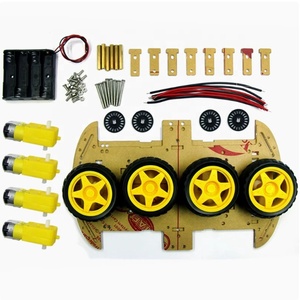 Kit Châssis de Voiture Robot Intelligente 2WD 4WD avec Moteur à Engrenages CC TT, Encodeur de Vitesse de Roue, Plateforme d'Apprentissage Éducatif STEM pour Robotique DIY - Product Image 2
