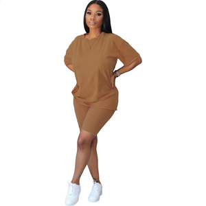 Nouvelles tenues d'été personnalisées pour femmes, ensemble 2 pièces, t-shirt et short, ensemble de shorts à prix avantageux - Product Image 6