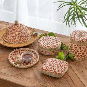 Cesta de almacenamiento de bambú tejida decorativa de Estilo Vintage para decoración y organización del hogar - Product Image 1