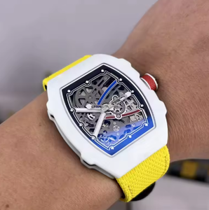 RM AMG Factory Luxury Luxury <b>Skeleton</b> <b>Automatic</b> Mechanical Men's Sports <b>Watch</b> Carbon Fiber Case Nylon Strap mechanical <b>watch</b> - Product Image 5