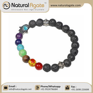 Bracelet Sept Chakra avec Bracelet Quartz Rose Bracelets 7 chakras en gros Bracelets et bracelets de mode pour la guérison - Product Image 6