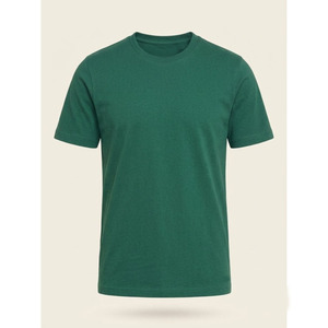 Custom Logo <b>Men</b> <b>Green</b> <b>T</b>-<b>Shirt</b> Bulk Wholesale | Premium Heavyweight 100% Combed Cotton Blank Tee - Product Image 1
