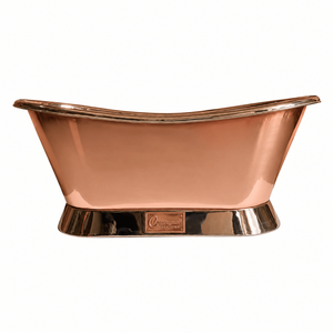 Designer <b>Copper</b> <b>Sheet</b> Freestanding Bathtub with Premium Polished Finish Artisan Craftsmanship and Elegant Modern Bathroom Appeal - Product Image 1