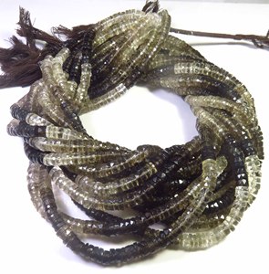 Cuentas de Cuarzo Ahumado Marrón Natural, Forma de Disco Plano Heishi, Facetadas, 6mm, Hilo de 16 Pulgadas, Cuentas de Piedras Preciosas de Alta Calidad para Joyería DIY - Product Image 4