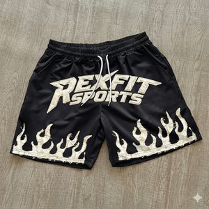 กางเกงขาสั้นตาข่ายปักลายแบบกำหนดเอง REXFIT SPORTS สำหรับผู้ชาย เล่นบาสเก็ตบอล ออกกำลังกาย วิ่ง ฟิตเนส ผู้ผลิตขายส่ง ราคาสมเหตุสมผล - Product Image 6