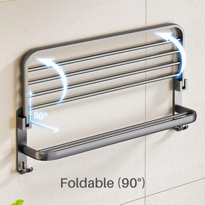 Superfine Quality Wall Mounted Dark Black Stainless Steel Double Bar Towel Corrosion Resistant for Bathroom Clothes Available - Product Image 6