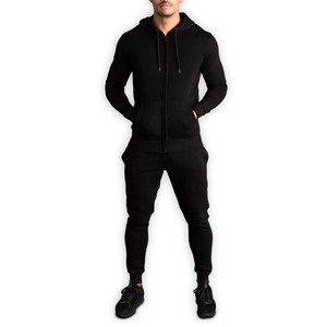 Men's <b>White</b> Hooded Tracksuit Full Zip Sweatshirt <b>Jogger</b> Set Solid Color Casual Wear Breathable Cotton Autumn Outfit - Product Image 2