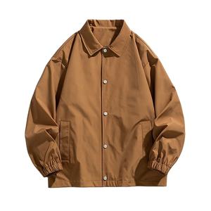 Chaqueta acolchada Unisex con logotipo personalizado Chaqueta de bombardero clásica Ajuste relajado Cremallera Cuello de solapa Lona Impermeable Transpirable Secado rápido - Product Image 1