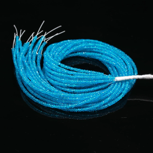 Perles Rondelle à facettes en apatite néon naturelle de qualité supérieure perles d'apatite néon 3mm pour la fabrication de bijoux - Product Image 4