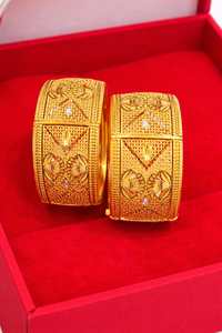 2024 Best Buy hecho a mano inspirado en la India Moda Africana 14K chapado en oro Vintage collar de cobre diamante piedra principal conjunto de joyas - Product Image 5