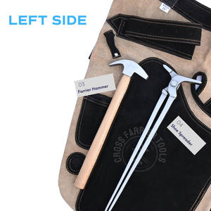 ชุดอุปกรณ์ตีเกือกม้าระดับมืออาชีพ พร้อมผ้ากันเปื้อนหนัง ค้อนตีเกือก ที่ถ่างเกือก คีมปากกลม คีมตีเกือกแบบทนความร้อน - Product Image 5