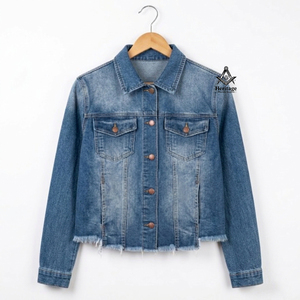 Veste en jean brodée en coton personnalisée Delta Sigma, insignes maçonniques héritages, vêtements grecs Sigma de haute qualité pour sororité - Product Image 1