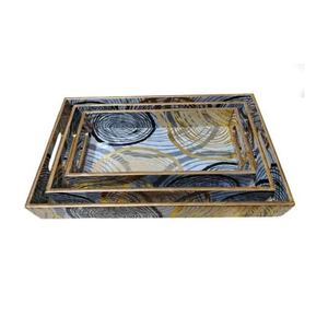 Juego de Tres Bandejas de Madera MDF de Alta Calidad con Recubrimiento de Esmalte para Uso Multipropósito, Diseño Impreso Personalizado - Product Image 2