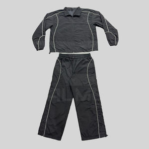 Conjunto Deportivo para Hombre, Chaqueta y Pantalones con Cordón, 100% Nailon, Líneas Reflectantes, Logotipo Digital, Estilo Vintage, Cortavientos 2026 - Product Image 1