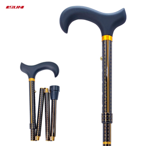 Bastón plegable de 5 secciones de aleación de aluminio para caminar asistido con altura ajustable y capacidad de carga de 110kg Diseño impermeable - Product Image 4