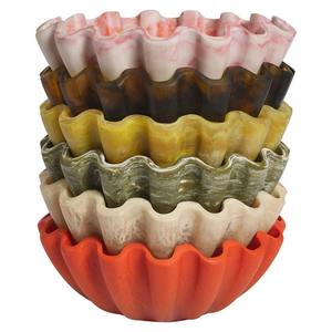 ชามสลัดเรซิ่นทำมือ ปรับแต่งได้สำหรับวางบนโต๊ะในครัว ดีไซน์ใหม่ สไตล์บ้านสวน รูปทรงแปลกตา - Product Image 4