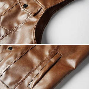 Bulk Supply Premium Genuine Leather Motorcycle <b>Vest</b> <b>Men's</b> <b>Black</b> Biker <b>Vest</b> Custom Logo Wholesale Supplier In Pakistan - Product Image 5