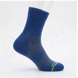 North Approach Crew <b>Socks</b> Blue Breathable <b>Running</b> <b>Socks</b> for Adults Summer Season - Product Image 3