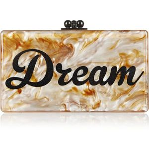 Women's Eco-Friendly Resin Designer <b>Party</b> Clutch with <b>Streamer</b> & Confetti - Product Image 4