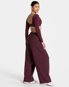 Pantalones Harem de Cintura Alta con Franja Lateral, Corte Holgado, de Algodón y Felpa, Pantalones Deportivos para Mujer, Estilo Casual de Otoño, Largos - Product Image 5