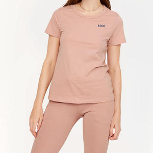 Camiseta de Mujer de Color Sólido con Diseño de Logotipo Personalizable, Servicio OEM a Precio Económico, Diseño Informal para Usar al Aire Libre en Verano - Product Image 4
