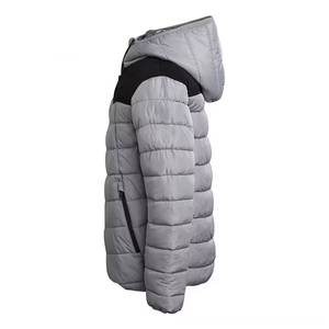 Hot Sale Custom Hooded Puffer Down <b>Jacket</b> Color Blocking Fashion Wear Casual Outerwear Coat Regular Fit Windproof Filled Coat - Product Image 2
