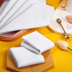 Pañuelos Blancos de Algodón 100% Suave de 16*16 Pulgadas al por Mayor, Pañuelos Lisos para Hombre con Raya Ligera para Regalo de Boda - Product Image 3