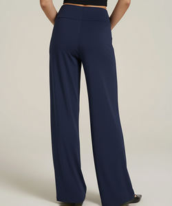 Pantalon de jogging pour femme, taille élastique de haute qualité, couleur unie, coupe large, sans cordon de serrage, style hip-hop. - Product Image 6