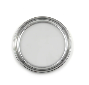 จานรองอาหารสแตนเลสทรงกลมสีเงินขัดเงา ทนทาน ใช้สำหรับเสิร์ฟอาหารค่ำ - Product Image 5