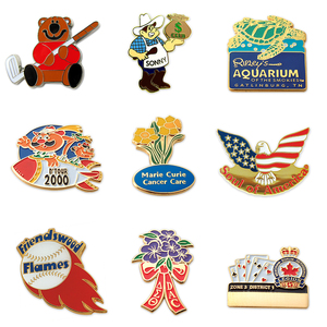 Pines de Esmalte Divertidos sin Mínimo de Pedido con Logo Personalizado y Diseño Lindo de Animal de Dibujos Animados, Insignia de Metal OEM de Esmalte Duro y Blando para Sombreros y Clubes - Product Image 2