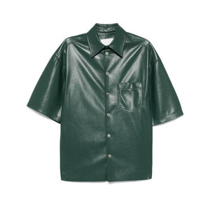 Camisas de Cuero para Hombre, Material Duradero de Primera Calidad, Estilo Clásico, Ajuste Cómodo para Oficina y Uso Diario - Product Image 1