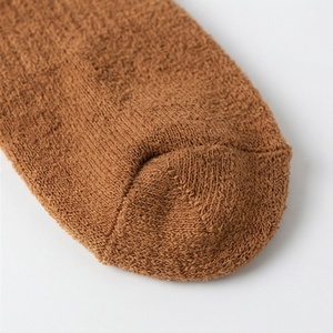 Chaussettes pour hommes, couleur unie, tricotées, en coton épais, thermiques, pour l'automne, usage quotidien, style classique - Product Image 6