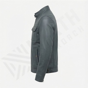 Chaqueta de Cuero Personalizada para Hombre, de Alta Calidad, Piel de Oveja Genuina, Equipo de Motociclismo, Ropa Protectora, Color Personalizado - Product Image 3