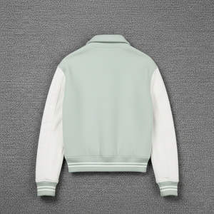 Chaqueta Varsity de Felpa 100% Algodón para Hombre, Nueva Colección 2026, con Logotipo Personalizado Impreso en DTF, Diseño Color Block, Chaqueta Varsity para Hombre - Product Image 4