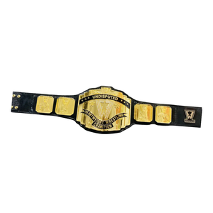 Cinturón de Campeón de Lucha Libre Peso Pesado Indiscutible de la WWE, Correa Negra de Calidad Premium con Placas Doradas, Diseño Personalizado, Cinturones para Fanáticos - Product Image 6