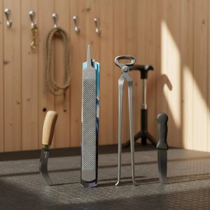 Kit d'outils de ferrage professionnel 4 pièces – Ensemble de coupe-ongles pour chevaux robuste pour ferriers - Product Image 3