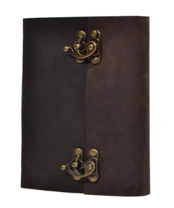 Handmade Leather Journal Notebook with Saddle Stitching <b>Thread</b> Sewing Spiral Bindings <b>Lock</b> & Key Customizable Gift - Product Image 2