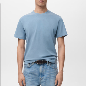เสื้อยืดคอกลมลำลองทันสมัย ผ้าฝ้าย 100% พรีเมียม เนื้อนุ่ม แขนสั้น เสื้อยืดเปล่าลำลอง รับผลิตแบบ OEM ODM ขายส่ง - Product Image 1