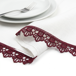 15mm Burgundy Floral Guipure GPO Lace Trim Customizable Direct Factory 20 Meter Packing for Wedding Favors Gift <b>Boxes</b> Invitation - Product Image 5