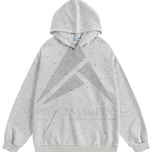 Sudadera con capucha personalizada para hombre con pedrería, con cremallera, gruesa, de corte holgado, talla grande, hombros caídos, estilo cuadrado, Fashion Process Impex - Product Image 2