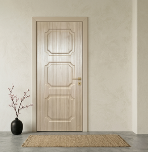 Puerta Moderna Impermeable e Insonorizada, Modelo 3D, Bajo Precio, OEM, Materiales de Polímero WPC para Interiores, Madera Plástica Compuesta para Apartamentos - Product Image 2