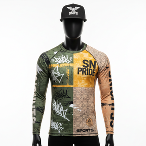 Custom Made High Quality Unisex MMA Rash Guard Sublimation Printed Customized Logo Long Sleeve - Product Image 1