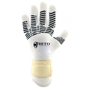 Gants de gardien de but personnalisés, paume avant en latex humide et sec, latex négatif enroulé, dos en maille, latex et silicone imprimés, sangle attachée - Product Image 3