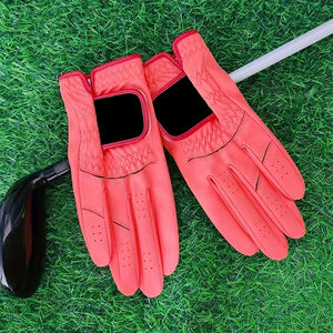 Gants de golf durables antidérapants en cuir véritable de couleur rose, respirants et résistants aux trous, en cuir synthétique pour le golf - Product Image 4