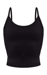 Women's <b>Black</b> Knitted Knitted High-waisted Seamless Shapewear Scoop Neck Tank Top Casual Solid Color Breathable Short Length Top - Product Image 6