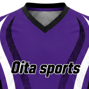 Customized Purple Black Sublimated Volleyball Jersey Short Sleeve Sports Apparel Team Match Training Shirt Competition Clothing - Product Image 5