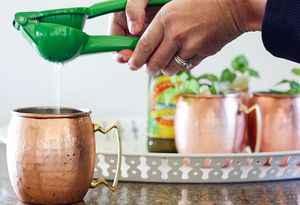 Copper Moscow mule mug set for stylish celebration beverage nights hammered finish metal <b>cups</b> durable <b>reusable</b> party mugs - Product Image 5