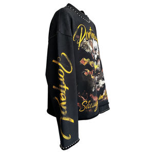 Sweat à capuche oversize vintage délavé en polaire douce à manches longues pour homme, hiver, écologique, respirant, avec poches, tendance, pull-over OEM - Product Image 3