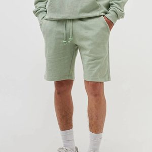 Vente directe usine – Short de sport décontracté grande taille pour homme, 100 % coton non tissé, séchage rapide, respirant, taille haute, fermeture élastique - Product Image 3